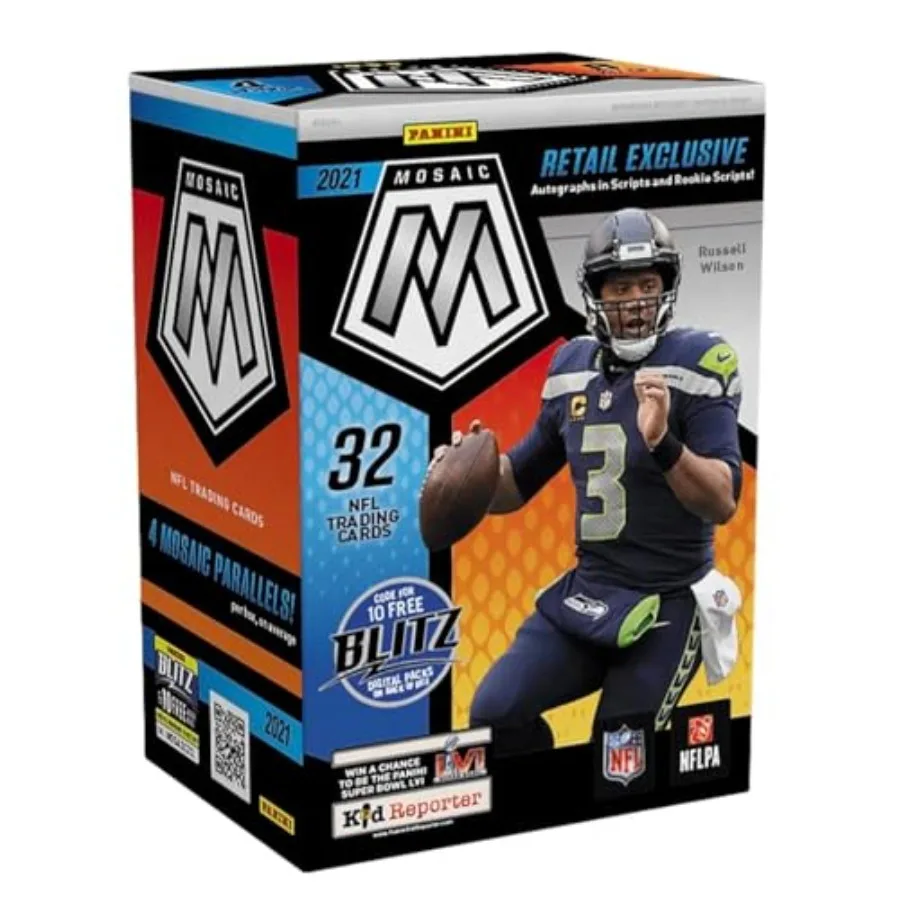 

2021 Panini Mosaic Football 8-Pack Blaster Box - 32 Trading Cards
