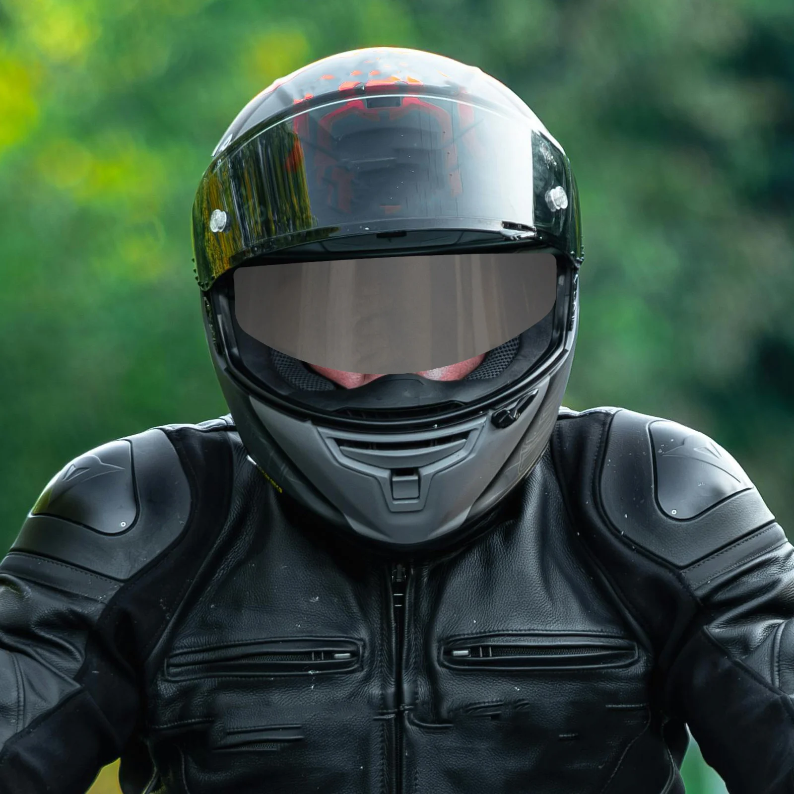 

Alipis Rainproof Anti Fog Film Motorcycle Visor Protective Screen Dark Pet Compatible