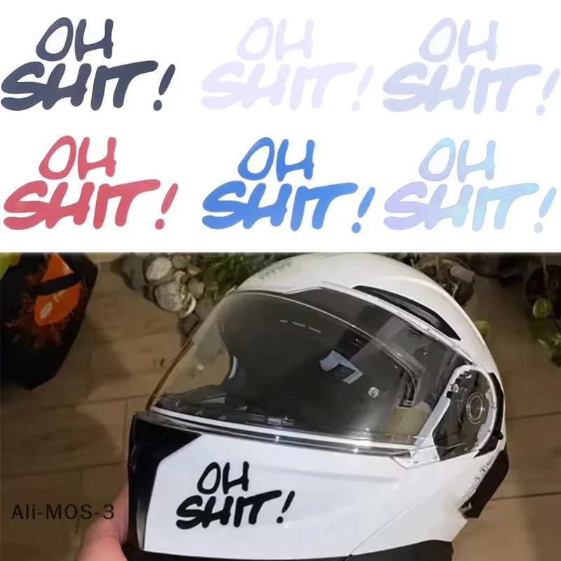 【S】صائق فينيل مقاوم للماء للدراجات النارية، قطعة واحدة من ملصقات الحروف المضحكة للخوذة والسكوتر والسيارة، لاصق متين #1