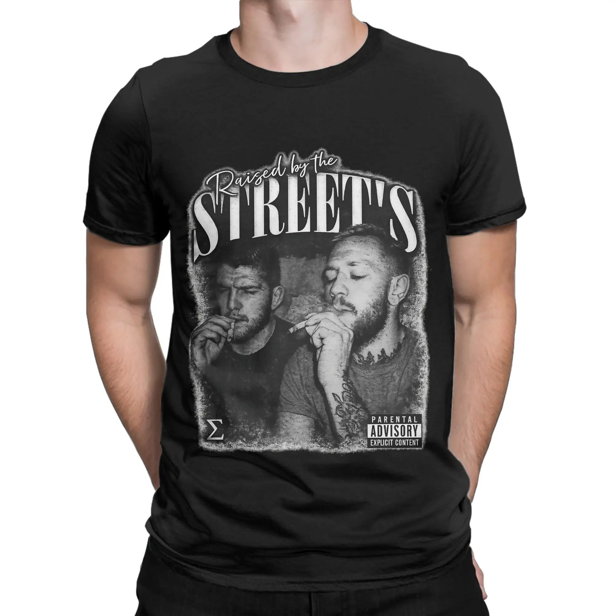 Khabib And Conor Raised By The Streets Funny 100% Cotton T-Shirt Khabib Nurmagomedov Tees Tops For Men