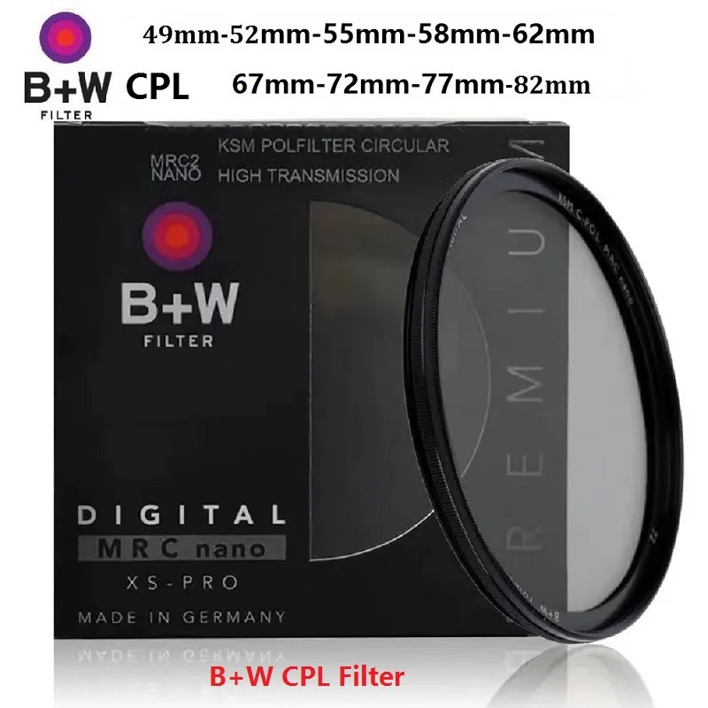 B+W UV-Filter 49_52_55_58_62_67_72_77_82mm B+W CPL-Filter Polarisator XS PRO MRC Nano Schutzfilter BW Ultra Dünn für SLR-Kameraobjektive – Detail 5