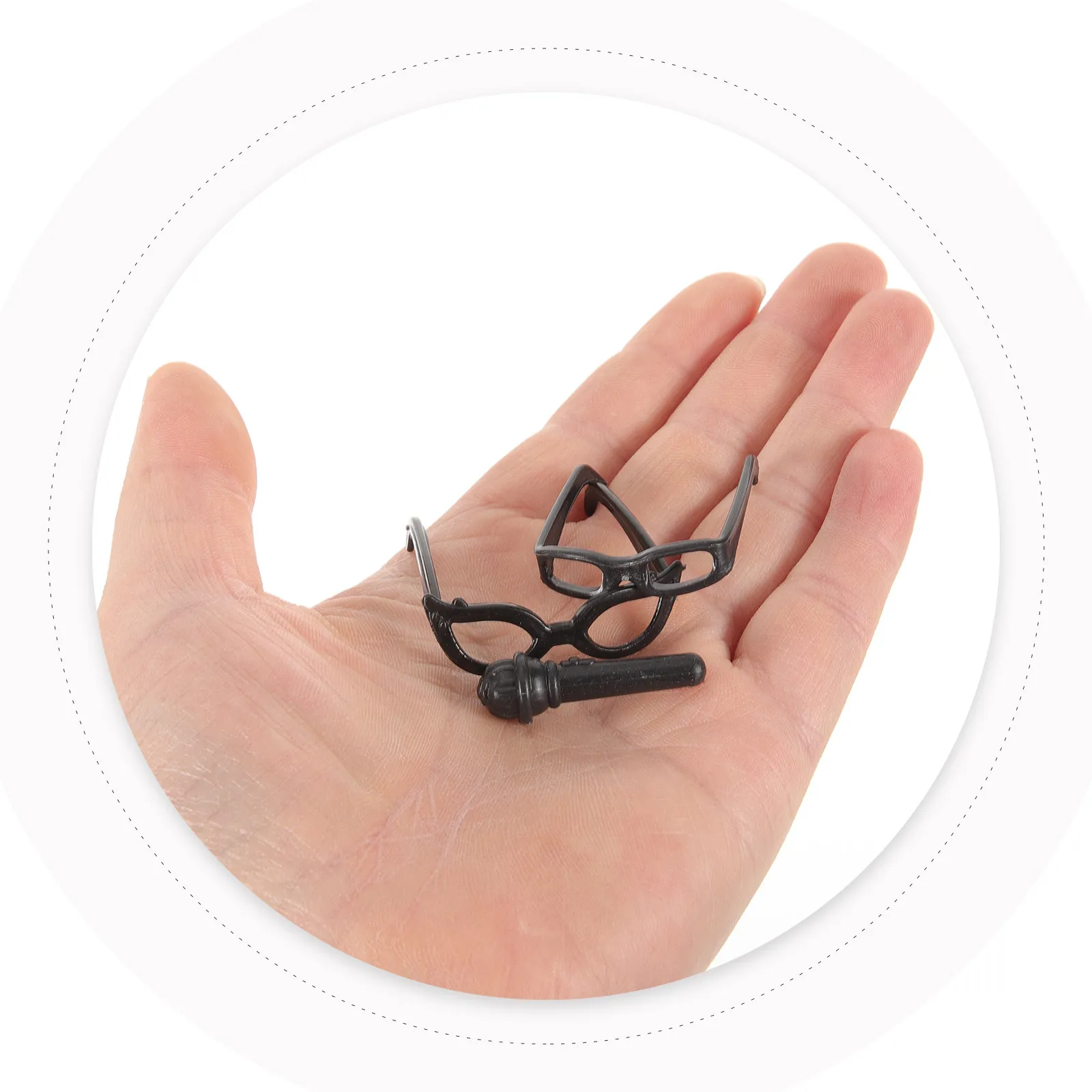 

1Set Mini Headset Plastic Earphone Props Decorative Glasses Cosplay Accessories for Dress Up Costume Small Eyewear Headset Decor