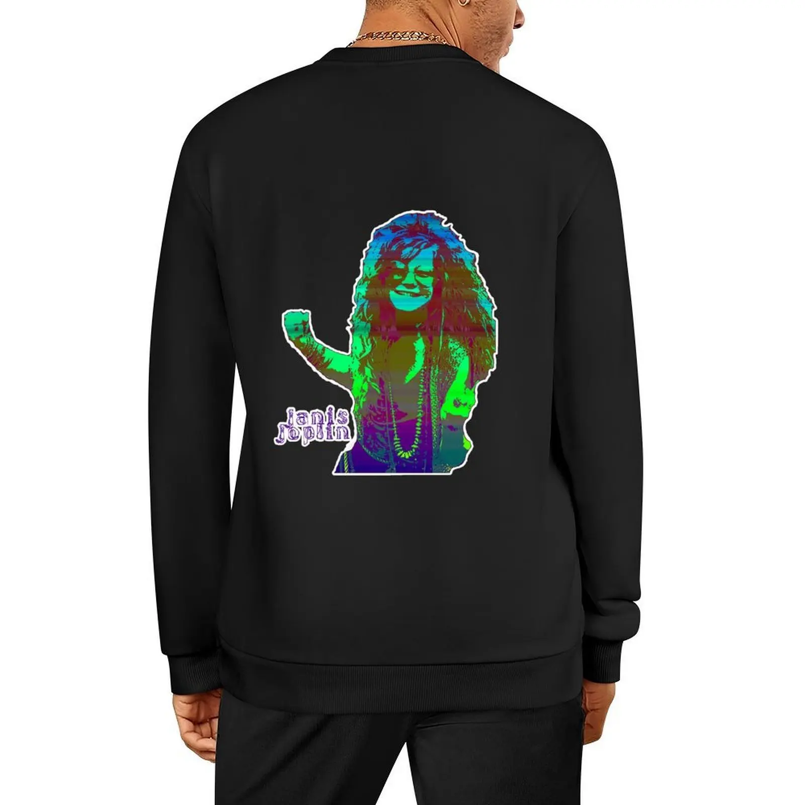 

Janis Joplin GREEN digital handmade art by Iona Art Digital Pullover men wear korean autumn clothes men sweatshirt