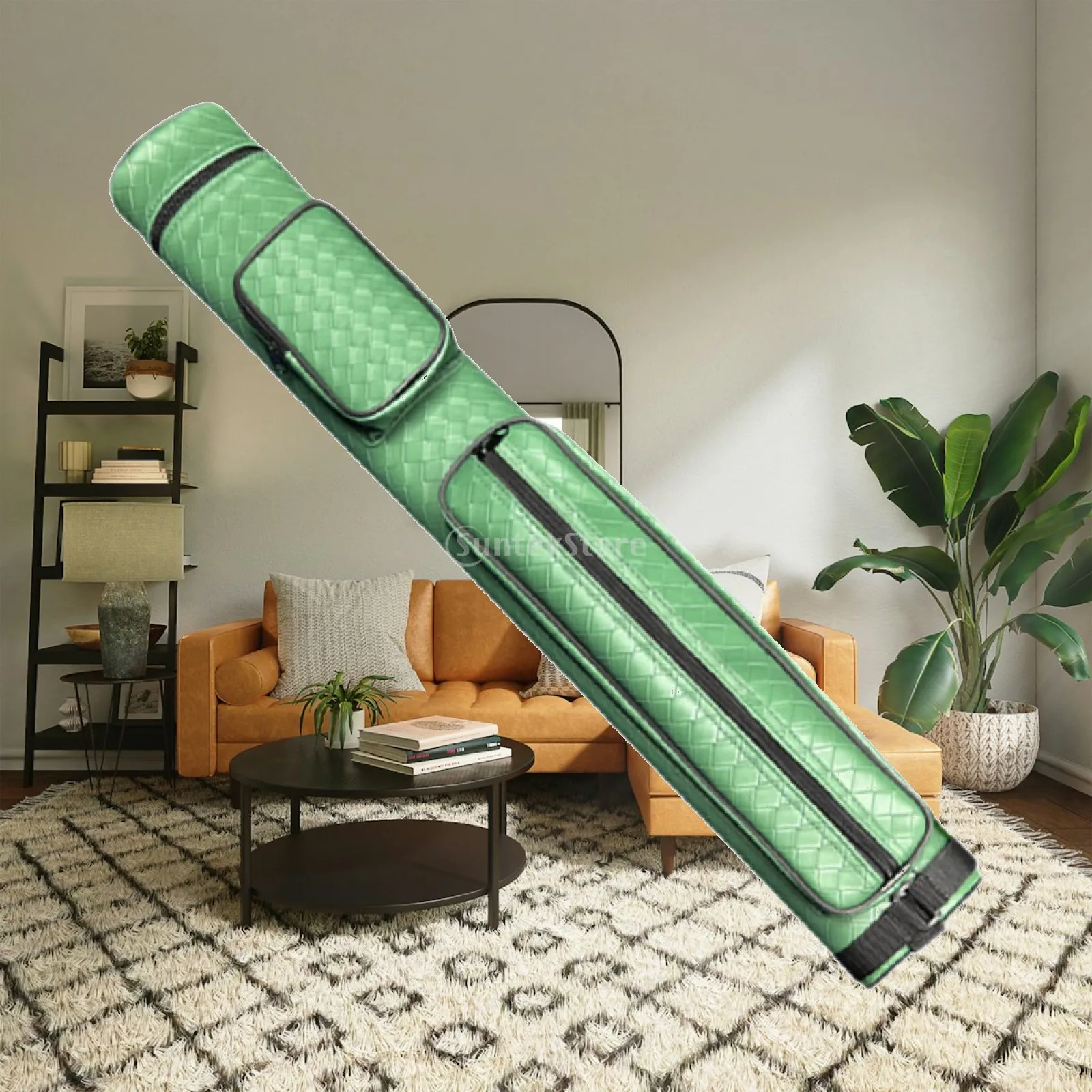

PU Leather Billiard Cue Case 4 Holes Portable Pool Cue Bag Organizer Snooker Stick Holder for Table Games Accessories