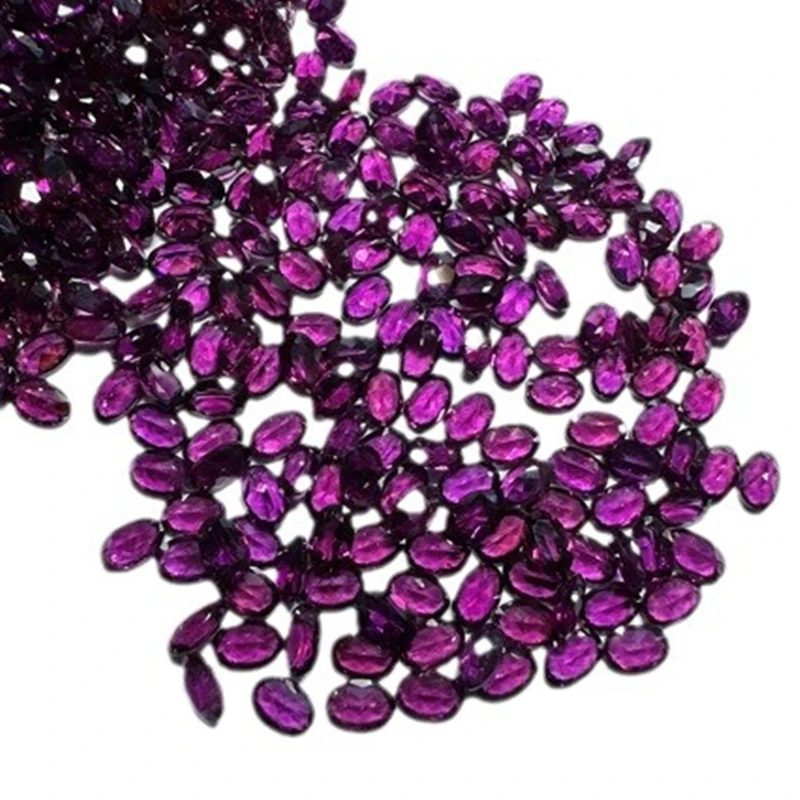Factory Wholesale 100% Real Natural OvakShaple Purple Red Garnet Gemstone Loose Gems Diy Material for Jewelry
