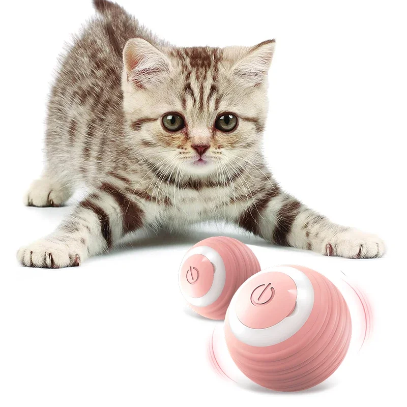 

Smart Interactive Cat Toy 360 Automatic Rotating Rolling Ball USB Rechargeable Pet Toy Stimulate Hunting Instinct for Your Kitty