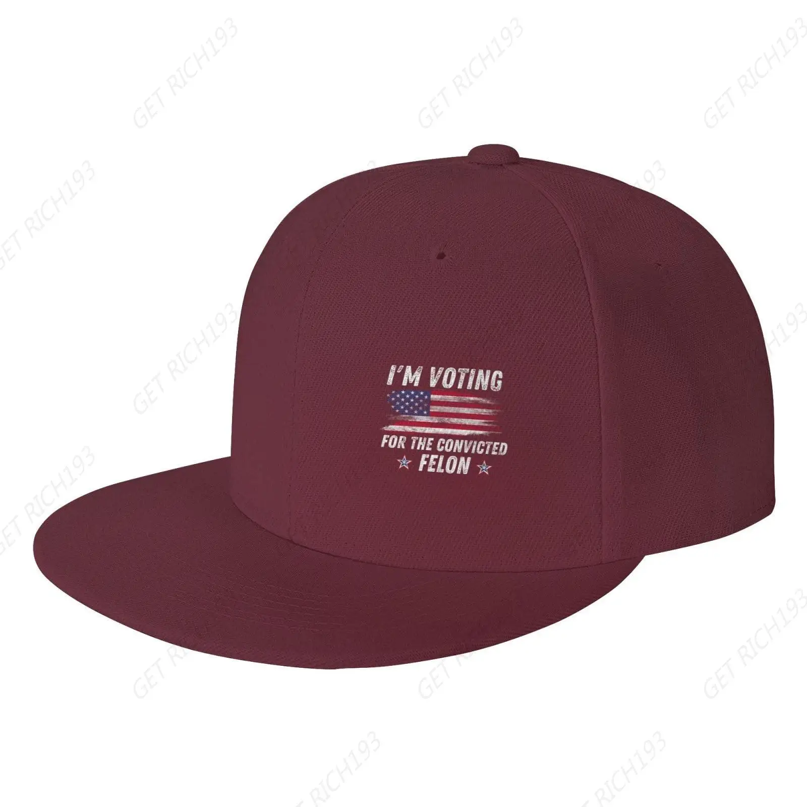 I'M Voting For The Convicted Felon Hat Flat Brim Visor Cap For Men Women Adjustable Funny Trucker Snapback Baseball Cap