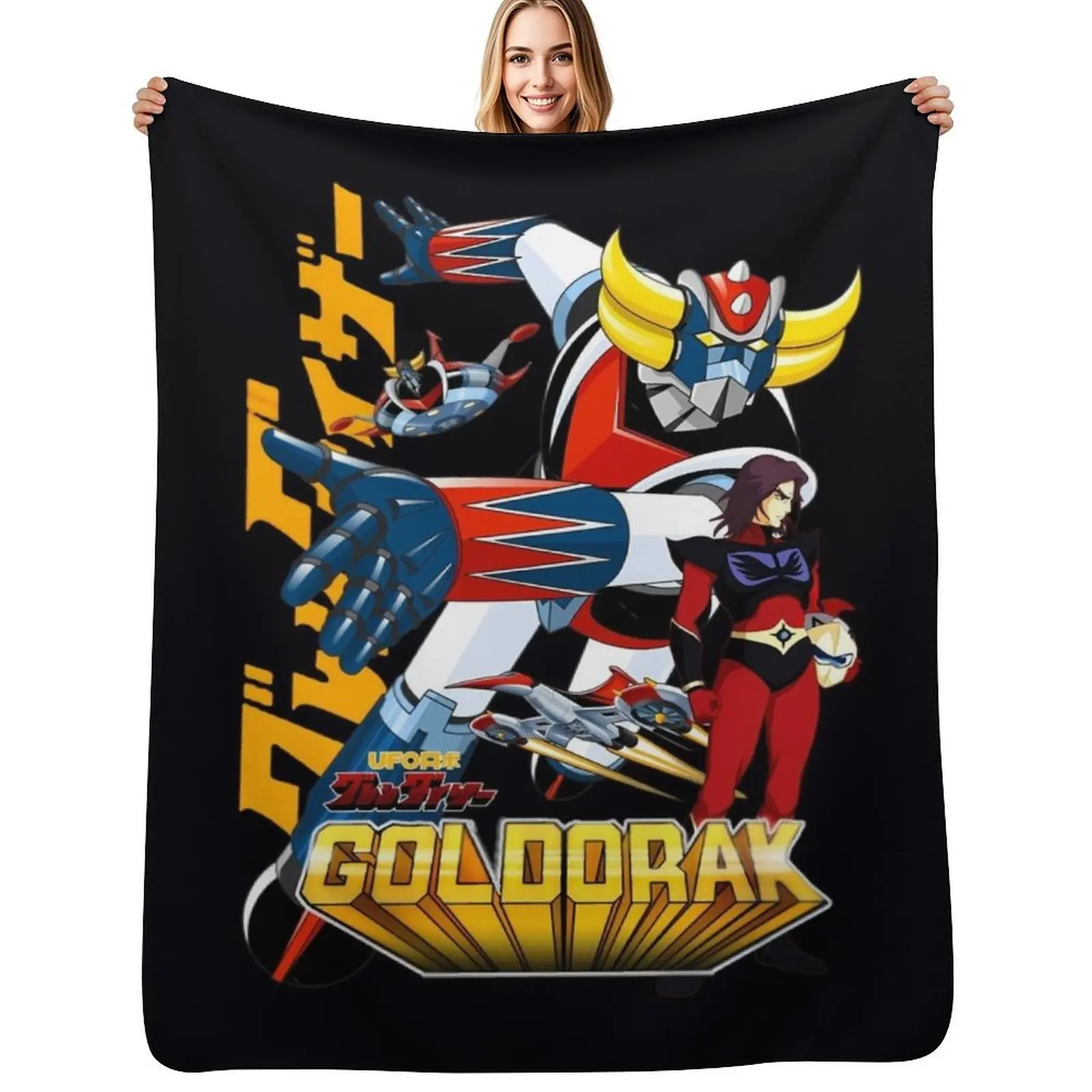 

Grendiser aka GOLDORAK + Dukefleed \t Throw Blanket Flannel Fabric Camping Blankets For Baby Luxury Thicken Blankets