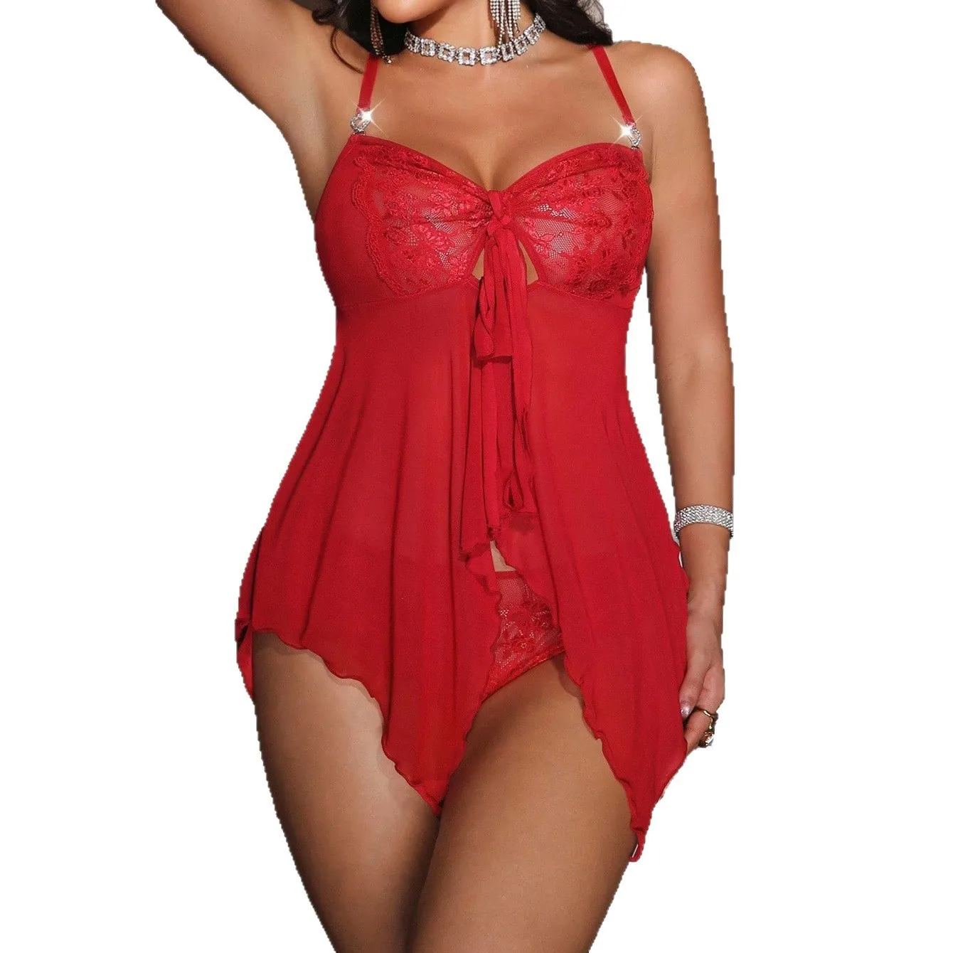 

Sexy Lingerie Sexy Nightdress Nightgown Small Chest Enhancing Passionate Midnight Charm Temptation Flirting Sexy Nightdress TNUT