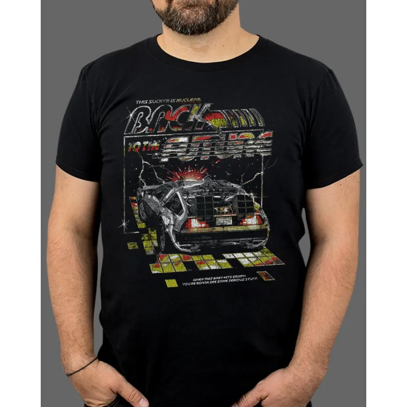 

OUTATIME 1230 Back To The Future Sic Fi Gift t shirt 80s movies Retro Time Machine Graphic Clothes All size Tops S-6XL
