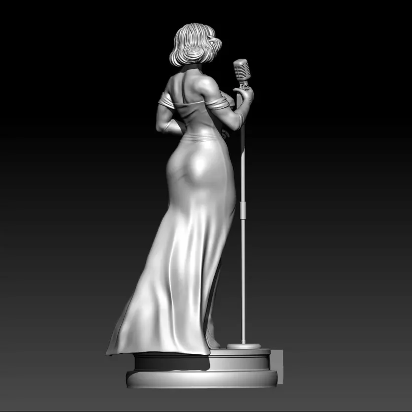 1/24 75mm 1/18 100mm Resin Model Kits Singer Lady Figure Sculpture Unpainted Painted RW-1437