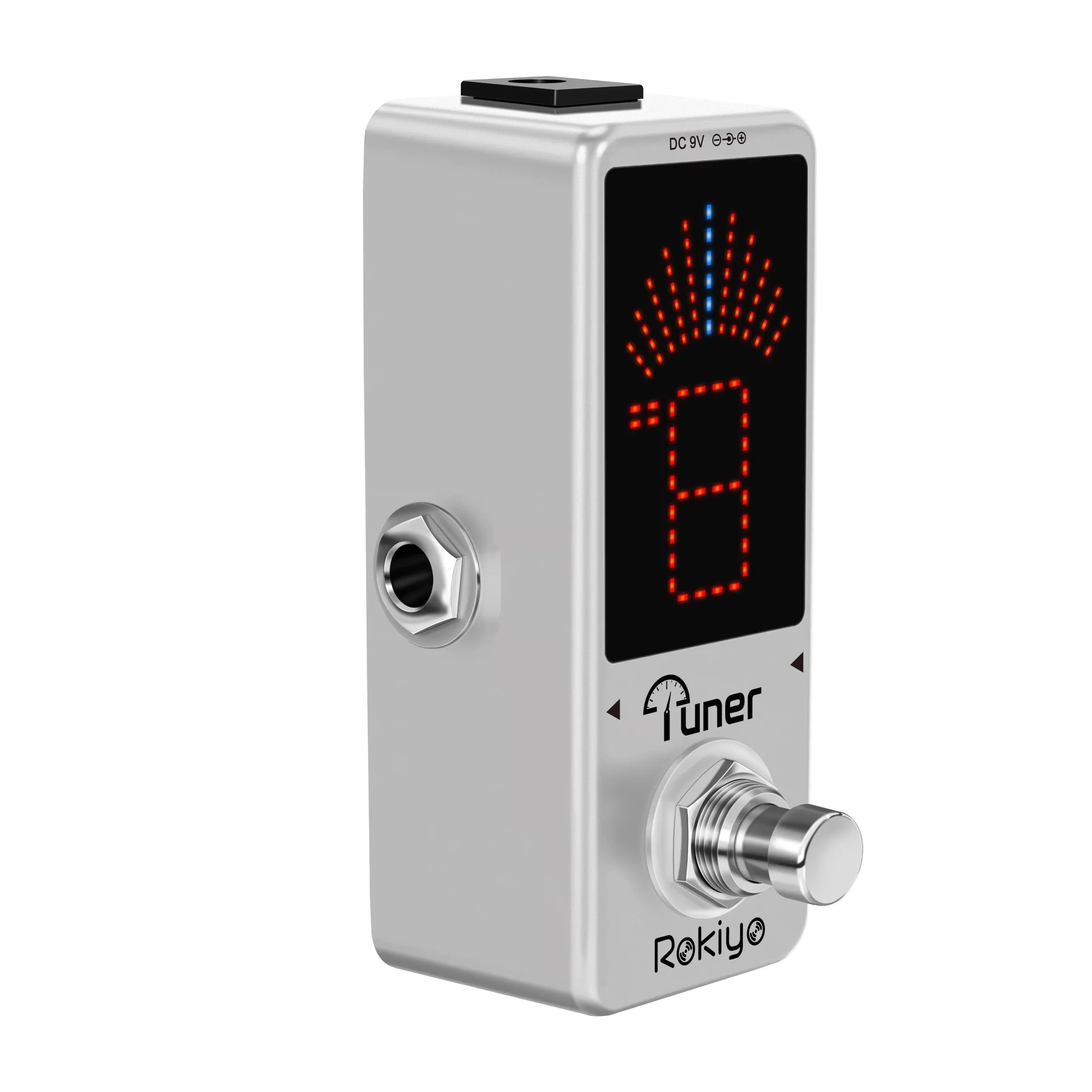 Rokiyo Chromatic Guitar Tuner Pedal High‑Precision Strobe Tuning Mode Compact Stompbox Effect Pedal for Electric Guitar Bass image 6