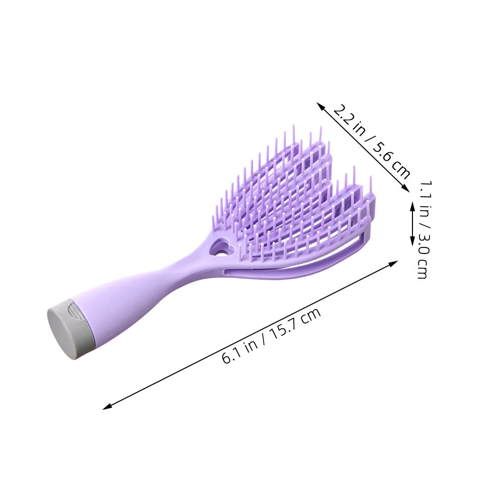 Dual Purpose Hollow Comb Curl for Curled Hair Brush Women Travel Polypropylene Detangling