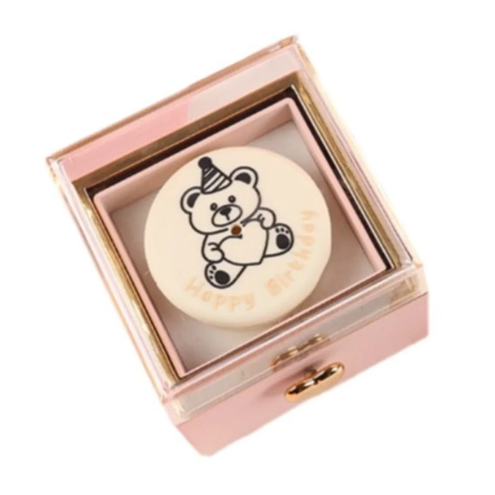 

Valentine Bear Flip Ring Box Ring Display Storage Box Mini Cake Gift Boxes Girlfriend Gift Jewelry Birthday Gift Packaging Box