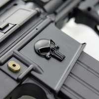 3D Skull Metal Sticker for Gun AR15 AK47 M4 M16 AR10 Glock G17 G19 G22 G23 G25 G26 G43x Airsoft Rifle Pistol Gun Accessories