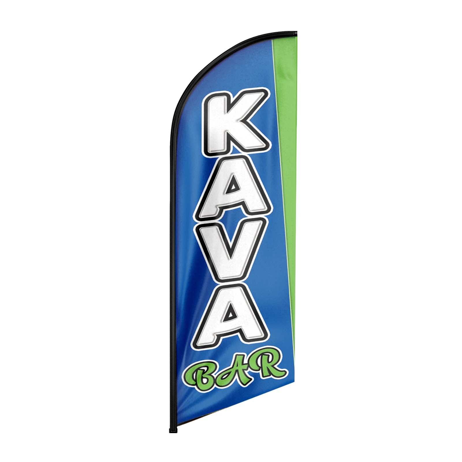 FSFLAG 1PCS 8FT Kava Bar Feather Flag with Pole Kit and Ground Spike Swooper Banner Decorations(No Pole)