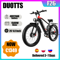 DUOTTS F26 Electric Bike 1500W Dual Motor 48V20AH Lithium Battery Aluminum Alloy Electric Bicycle 26*4.0-in Fat Tire Snow E-bike