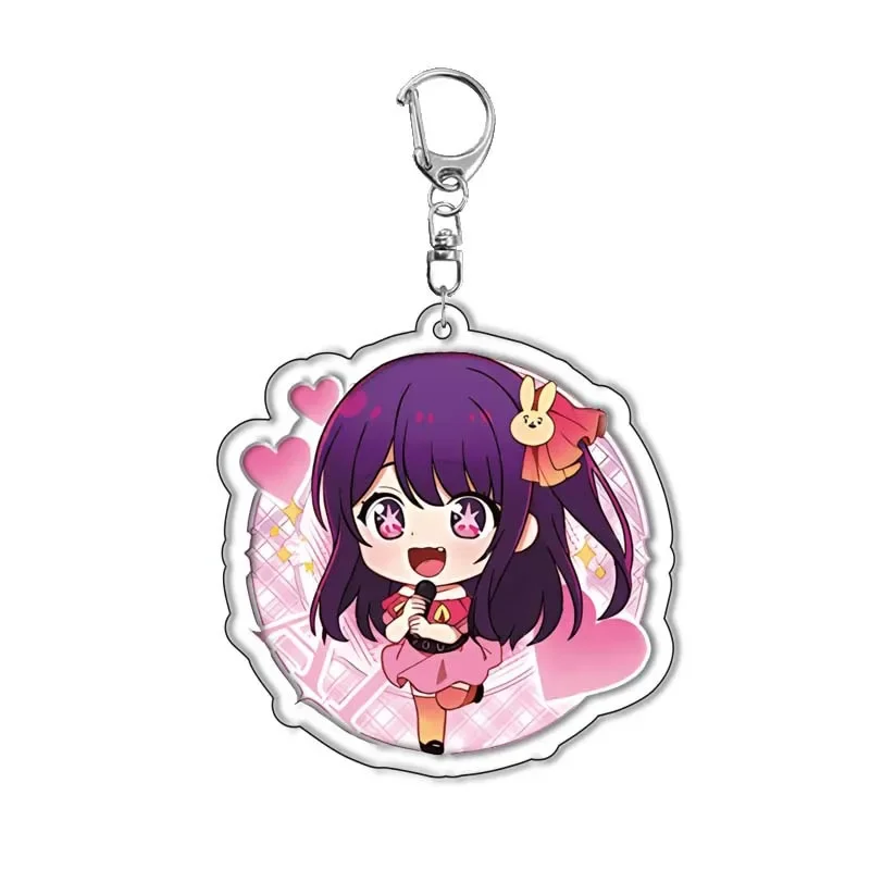 Anime Figure Hoshino Akuamarin Hoshino Rubii Hoshino Ai Key Ring Trendy Personality Acrylic Key Chain Model Plate Friend Gift