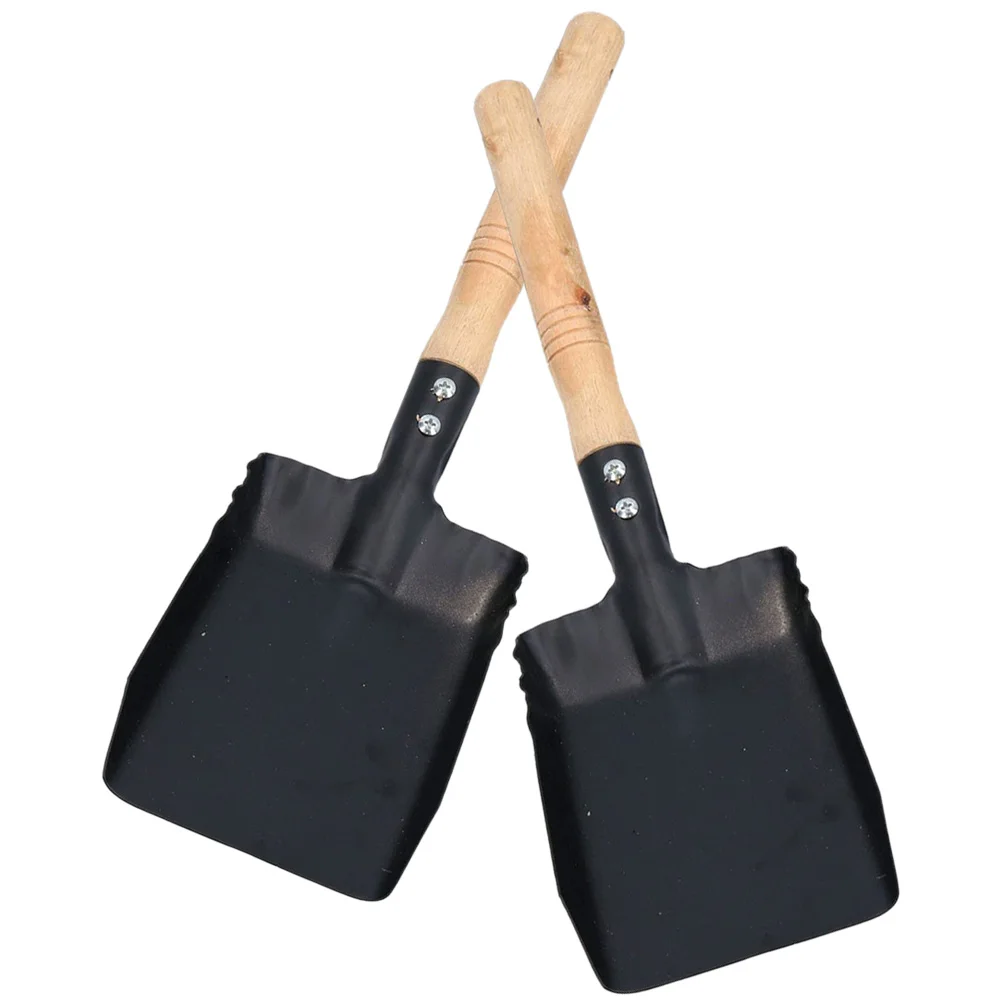 

2pcs Garden Shovel Durable Metal Spade For Planting Weeding Snow Removal Tool Rust-Resistant Ice Breaking Shovel Outdoor Farm