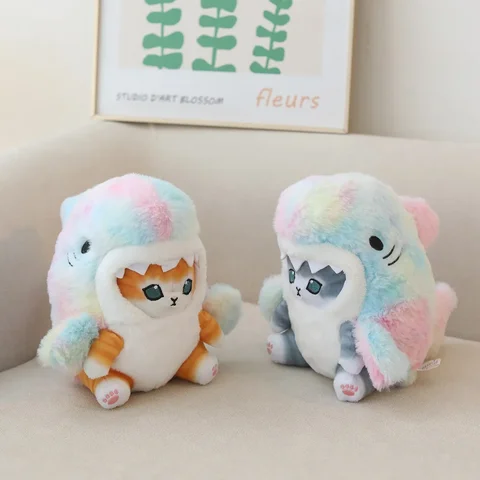 Мягкая игрушка Kawaii Кот-акула - Уютный компаньон для детей и взрослых — пример использования