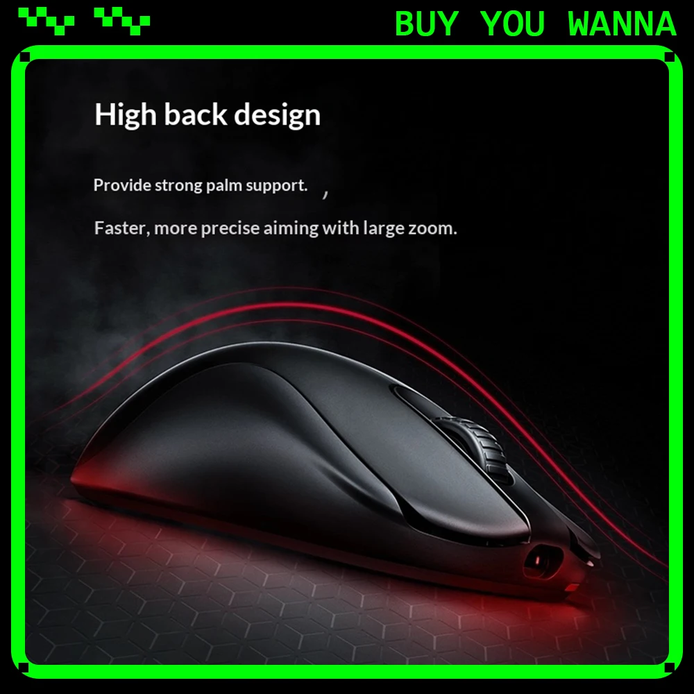 Mouse Gamer ZOWIE ZA13-DW com Taxa de Resposta de 4000Hz, Design de Eixo Curto, Mouse Sem Fio com Sensor 3950 para Acessórios de PC CSGO