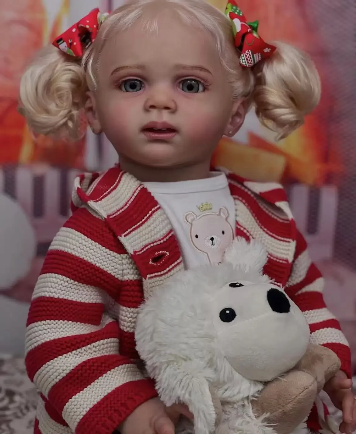 DLS 25inch Reborn Baby Golden Hair Fritzi Already Finished doll with different dress