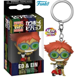 Funko Pop Pocket Pop Keychain Cowboy ED and EIN Bebop Vinyl Figure Collection Model Toys Halloween Decorations Children Gifts