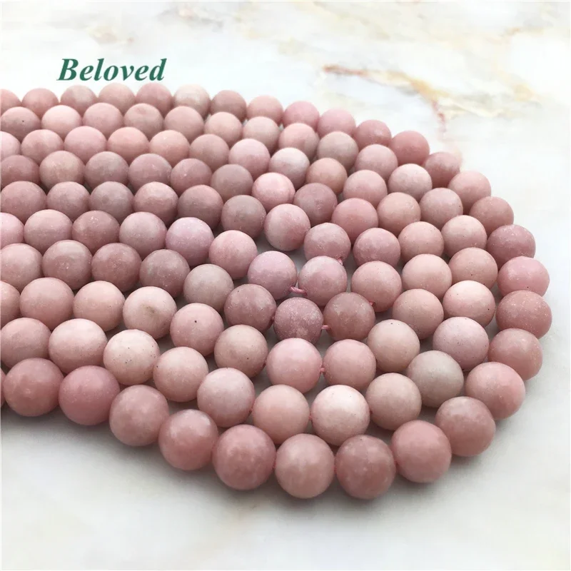 Natural Round Pink Opal Stone Loose Beads, Smooth OpaL Gems Stone Spacer Beads For Bracelet Necklace Making, BG2311022