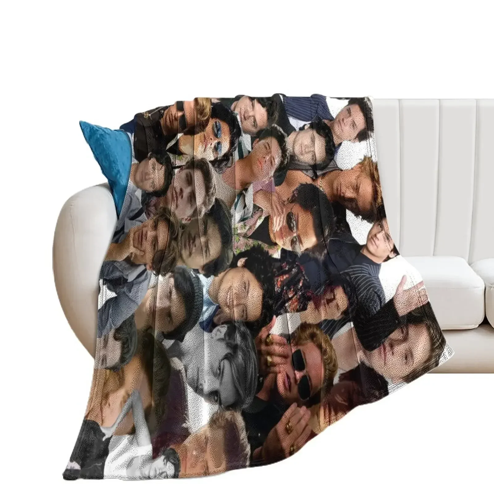 cole sprouse photo collage Throw Blanket Cute funny gift Nap Blankets