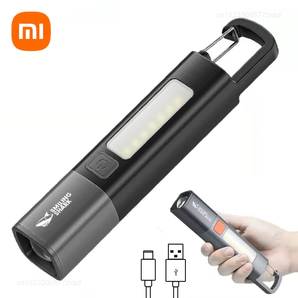 Xiaomi Multifunction Outdoor Flashlight Portable Strong Lights Variable Focus with Outdoor Camping Fishing Walking Lighting Lamp