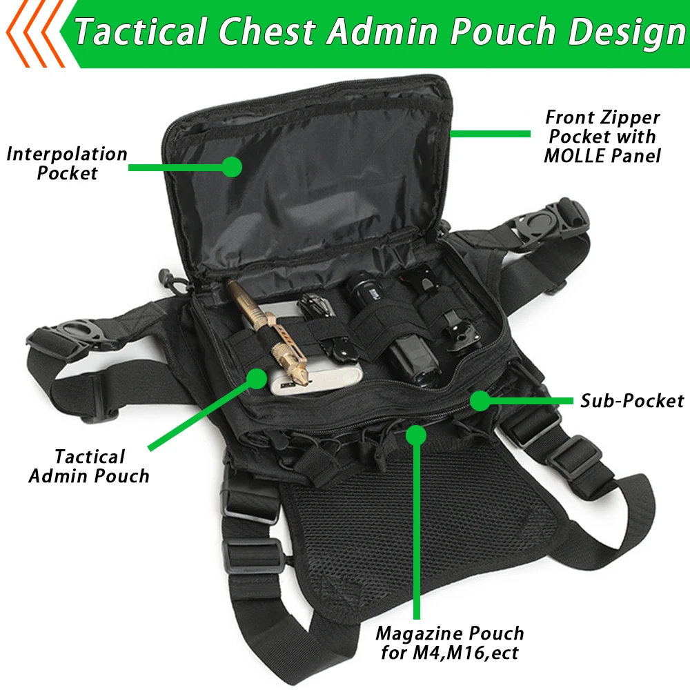 التكتيكية الصدر المشرف حقيبة مول ماج الحقيبة الصيد فائدة الصدر حزمة تلاعب الحقيبة EDC الأدوات المنظم #3