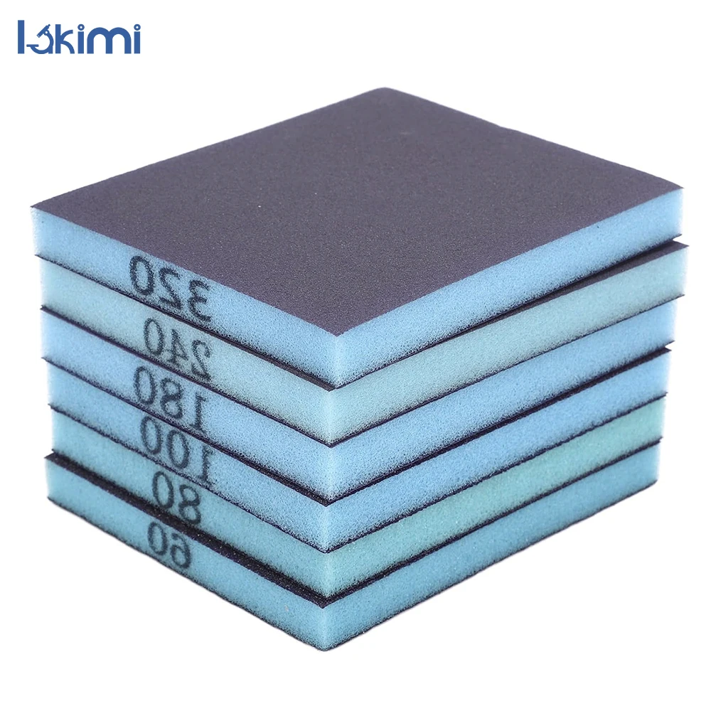 

Wet Dry Sanding Sponge Blocks 6PCS - Washable and Reusable Abrasive Tool for Metal and Wood Polishing, 60-320 Grit LA-AA96