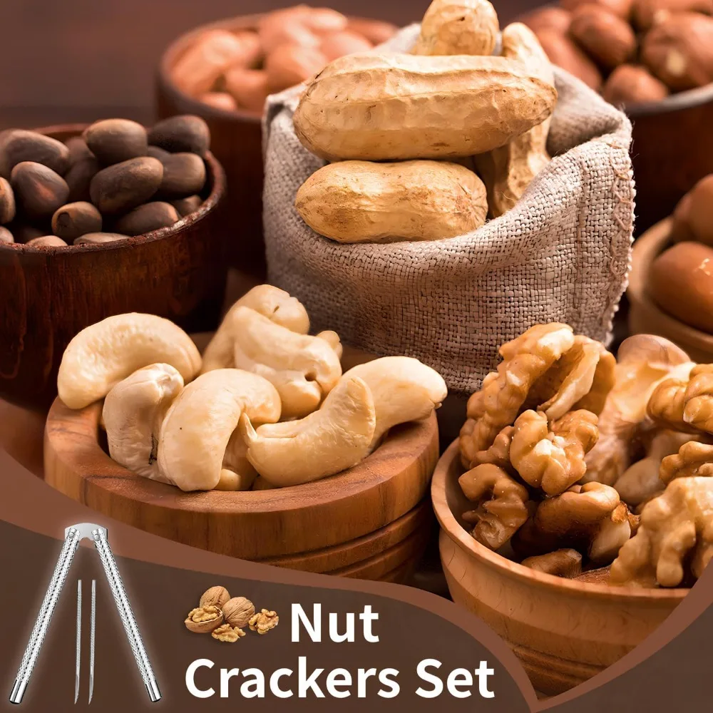 Heavy Duty Nut Cracker for Walnuts, Pecans, Shellfish - Stainless Steel, Easy Grip view 3
