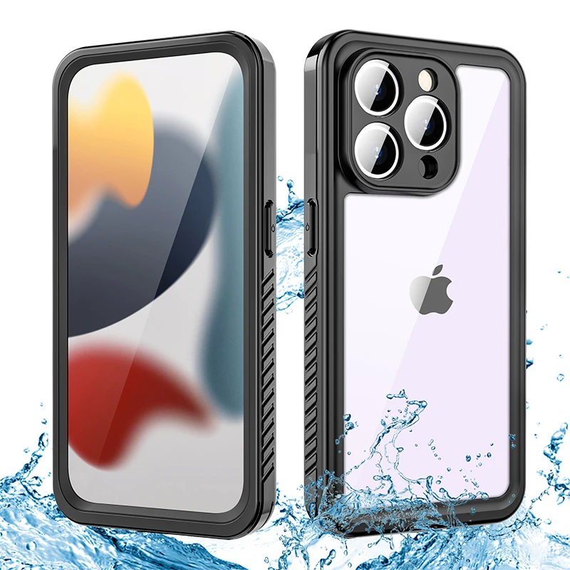 

for iPhone 15 Plus Pro Max IP68 Waterproof Phone Cases Swimming Pouch Outdoor Snowproof Shockproof Cover Full Protection Bumper