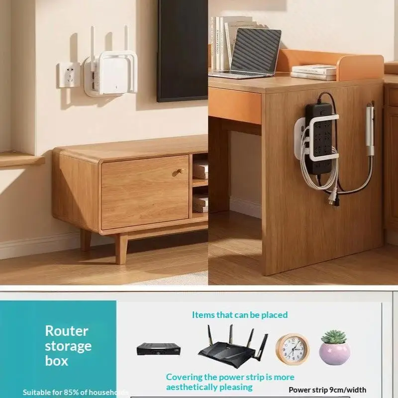 Wandhalterung für WLAN-Router, ohne Bohren, einfache Installation, platzsparendes Design für die Organisation im Heimbüro. – Detail 8