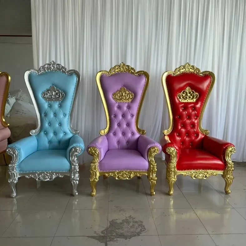 Peiqi مخصص فندق كرسي الملكي الراقية كرسي مطعمة الذهب إطار من الاستانلس ستيل كرسي فندق مأدبة الزفاف #5