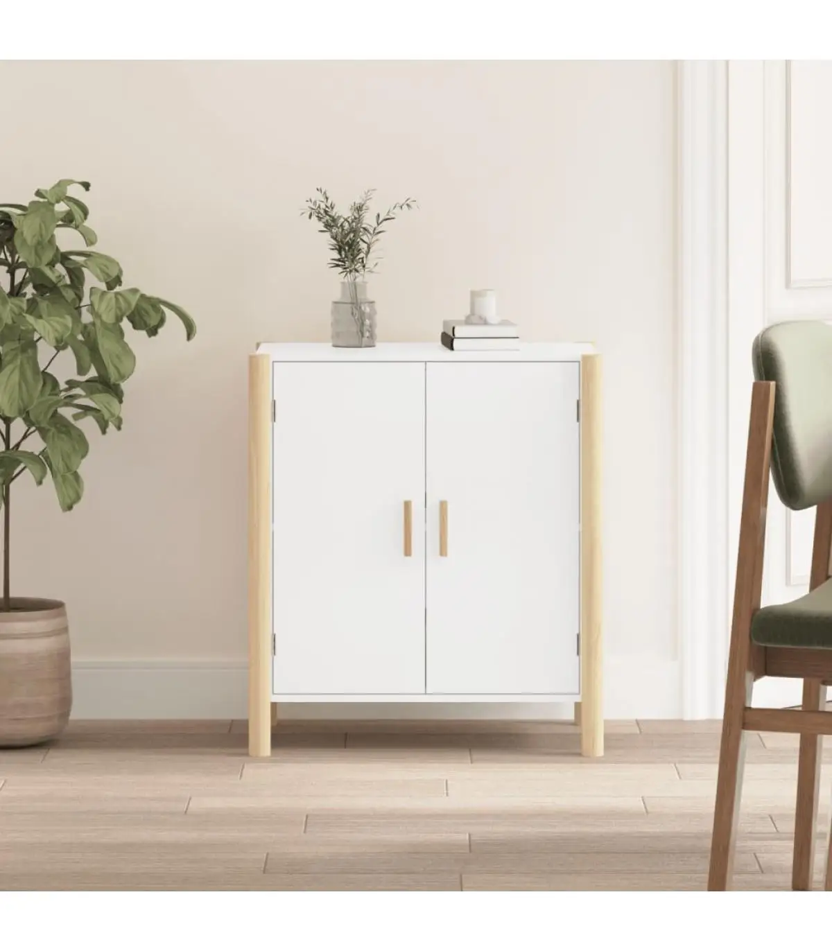 White plywood sideboard 62x38x70 cm