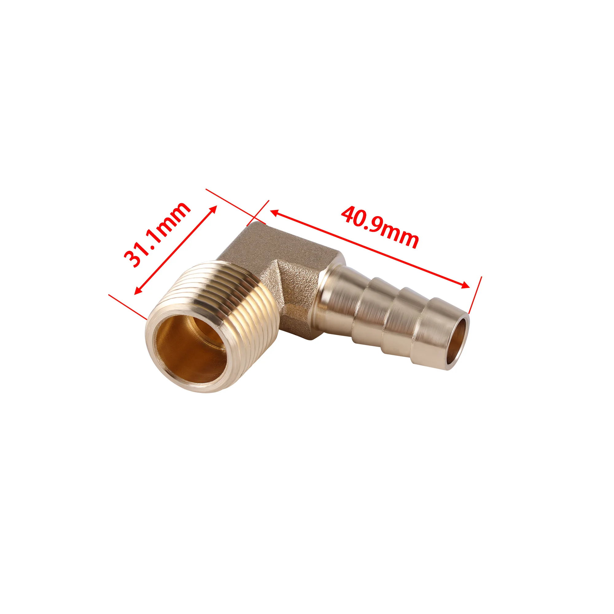 5pc Brass Pneumatic Fitting Male Thread To Hose Barb Tube Quick Coupling