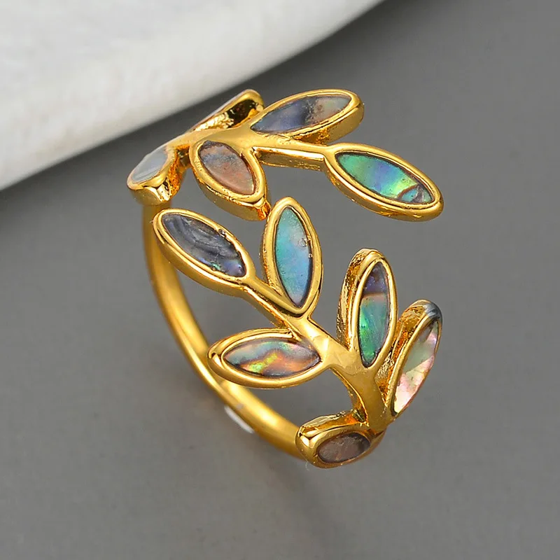 

Sale Limited New Titanium steel inlaid with leaves Crystals From Austrian Fine Jewelry Wedding Ring