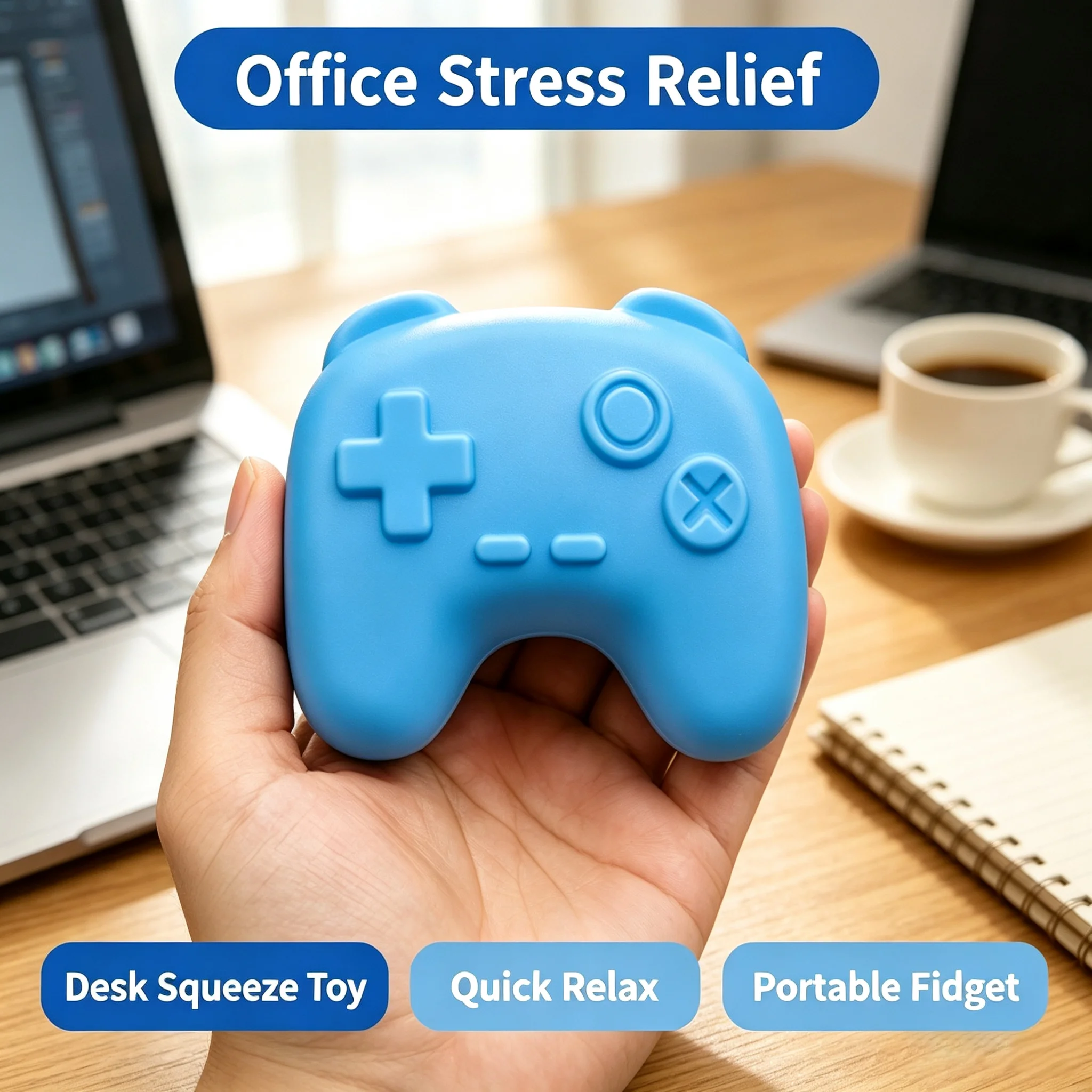 2026 New Game Controller Squishy Fidget Toy ASMR Popping Sound Building Block Squeeze Toy Portable Stress Relief Toy for Adults