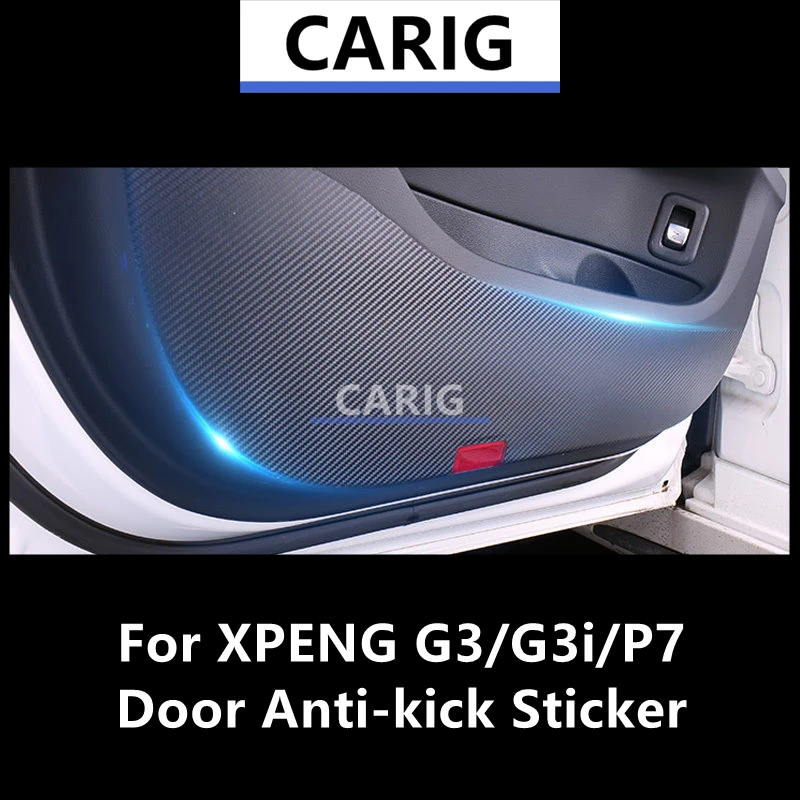 

For XPENG G3/G3i/P7 Door Anti-kick Sticker Modified Carbon Fiber Pattern Interior Car Film Accessories Modification