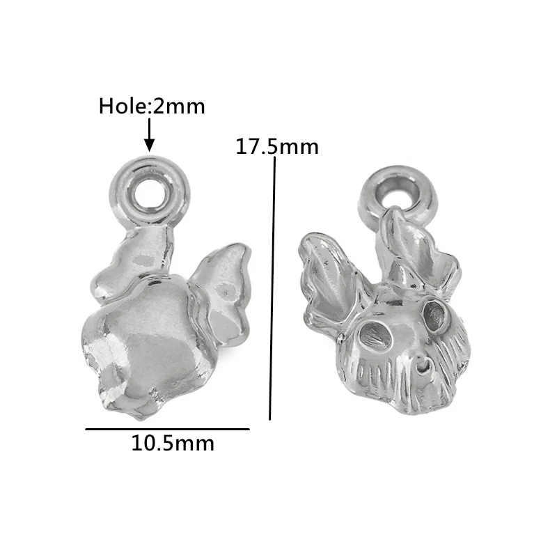 3pcs Lipstick Rabbit Conch Lovers Charms Pendants