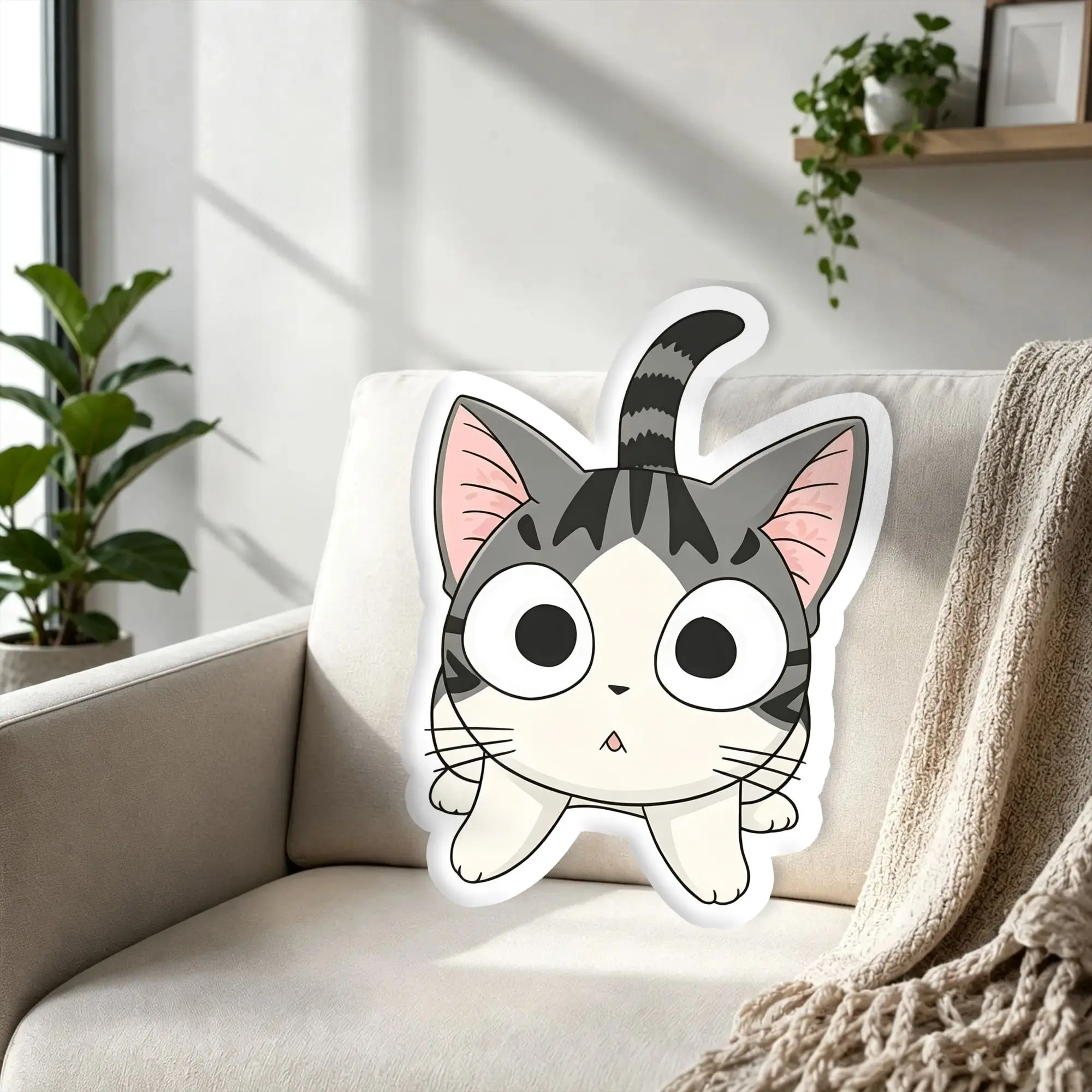 Custom Humorous C-Chi's Sweets Homes Throw Pillows Soft Anime Kitten Plush Cushions Pillow for Bed Sofa Decoration Home