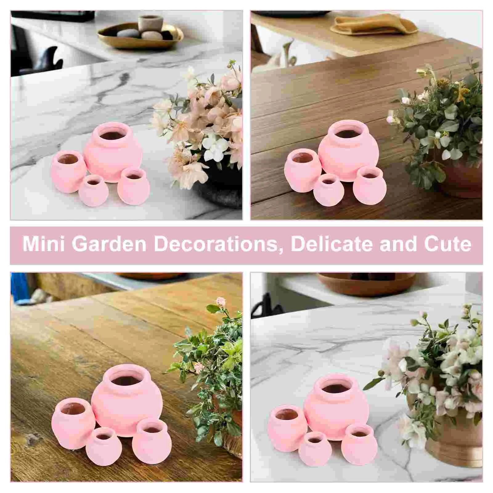 4 pezzi vaso da fiori in miniatura piccoli vasi da tavolo per esterni in argilla set mini vasi da coltivazione carini per piante grasse facile versatile