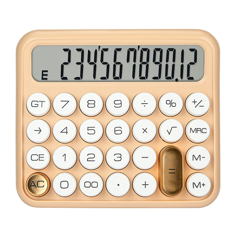 Luxmoc 12-Bit Large Screen Display Calculator Non-Slip Business Office Financial Accounter Mechanical Key Calculator