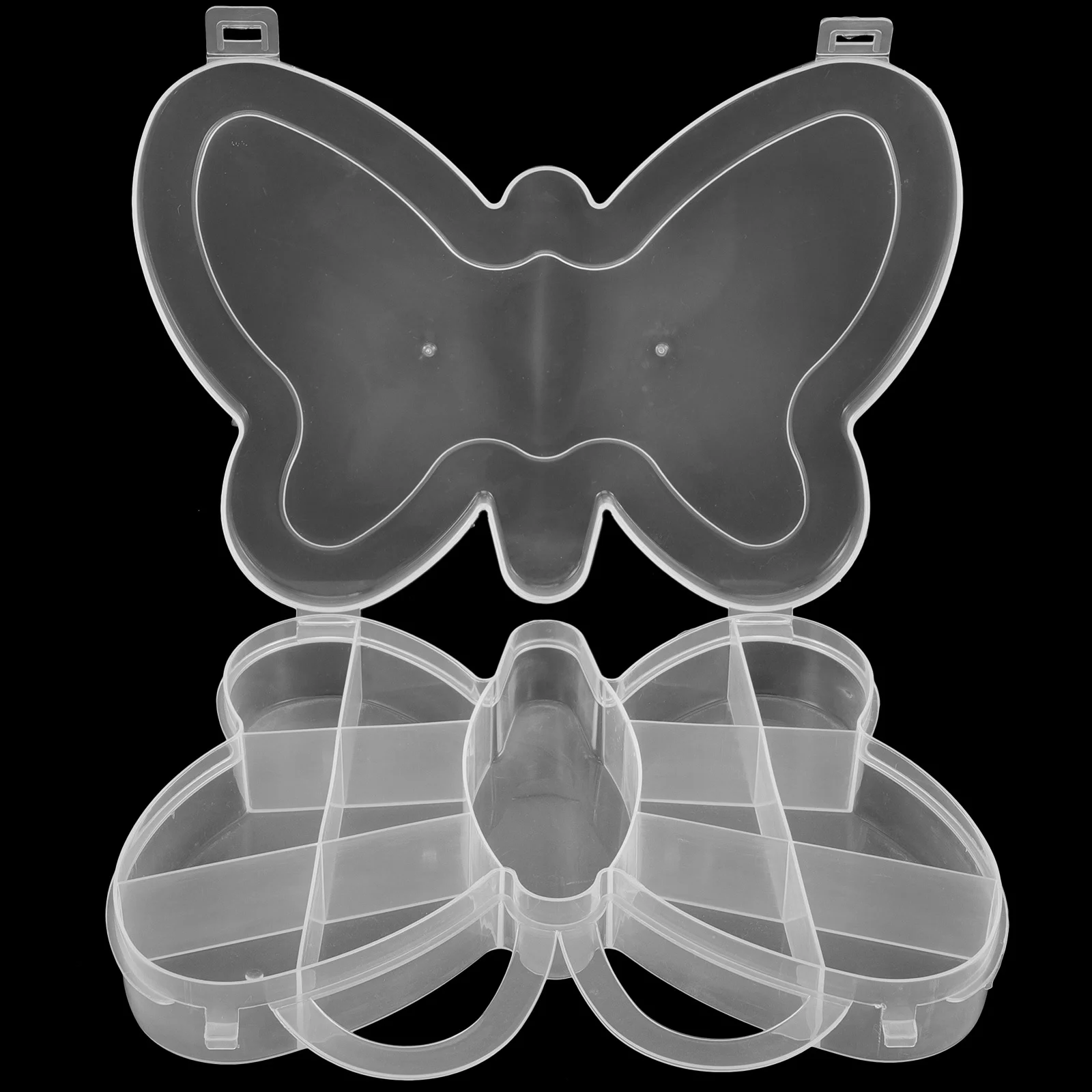 

3Pcs Transparent Butterfly Storage Box Organizer Bead Jewelry Craft Components Drawer Dividers Mini Sundries Holders