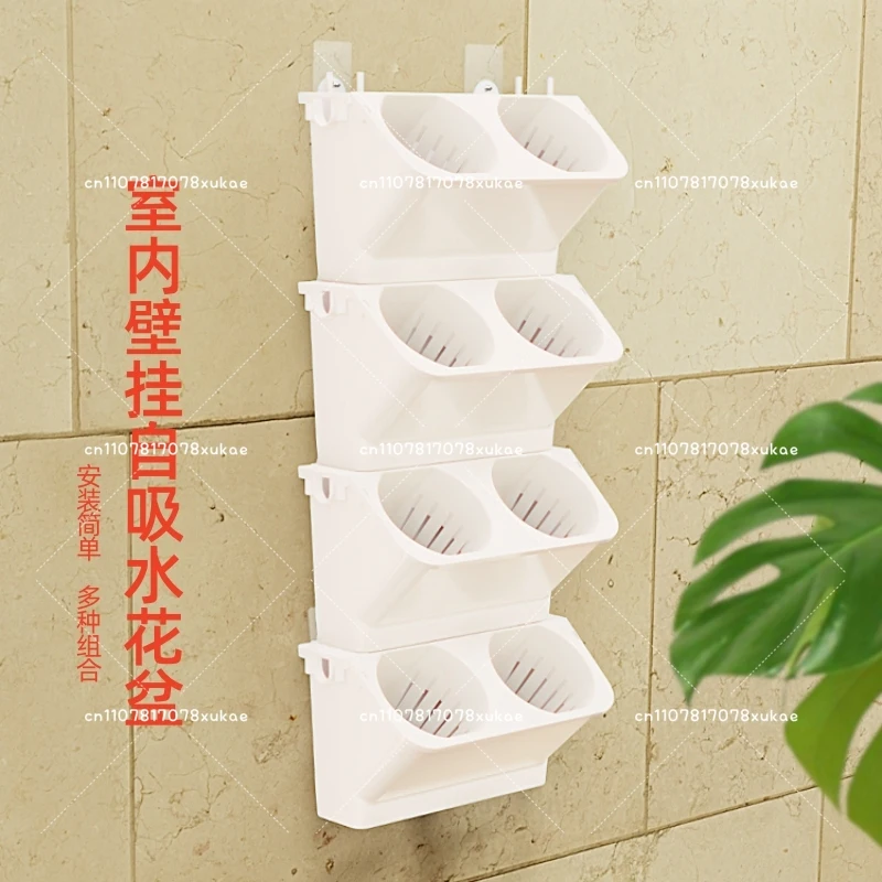 

Multi-layer Wall-mounted Flower Pot Indoor Balcony Windowsill Wall Special Self-priming Plastic Three-dimensional Vertical