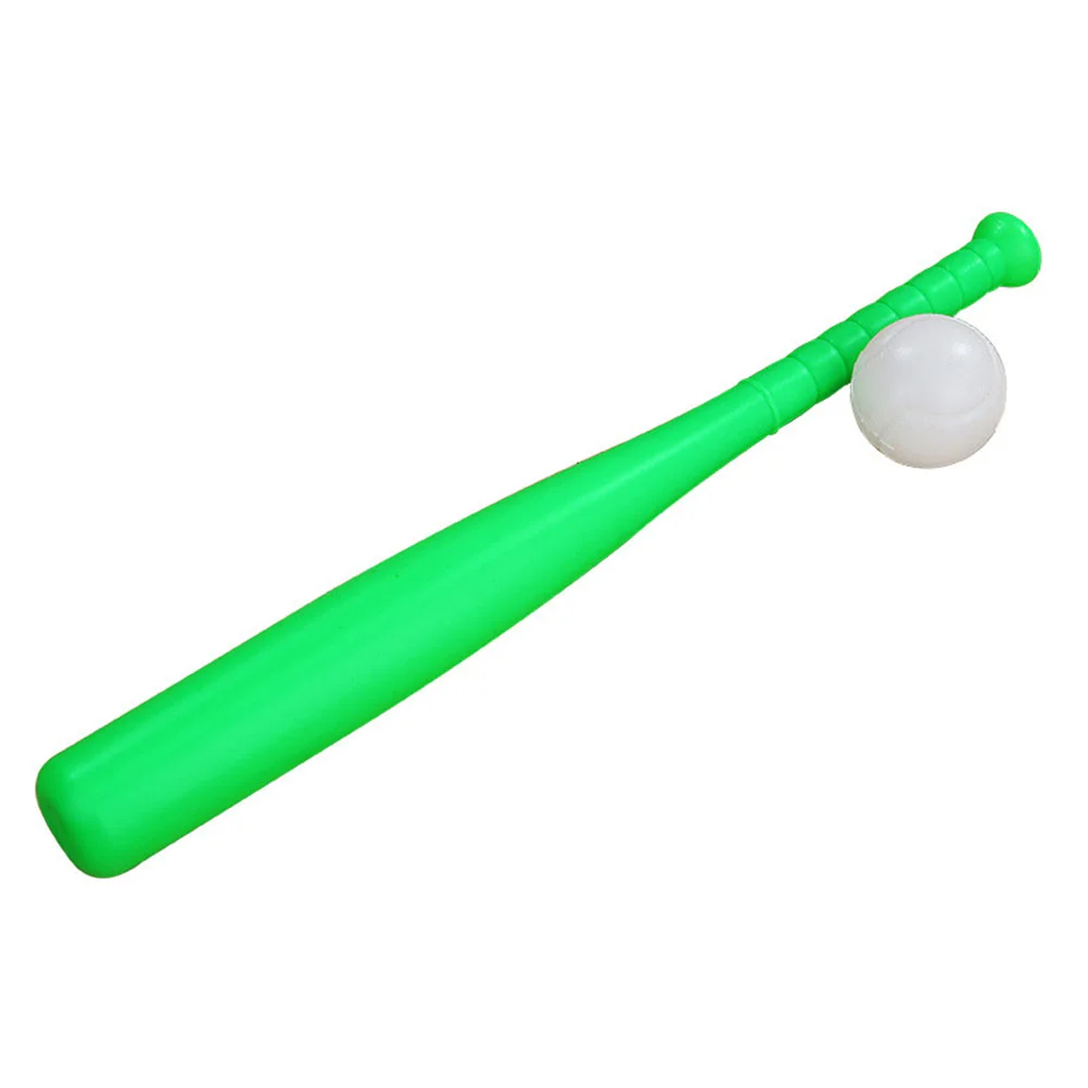 1 Set Kunststoff-Baseball-Set, beste Sport-Baseball-Set, Spielzeug-Set, Lernspielzeug für Kleinkinder (zufällige Farbe, 3 Schläger + 3 Stück Baseball).