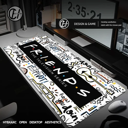 Alfombrilla de ratón de escritorio de Friends Tv Show, alfombrilla de ratón de escritorio HD bonita, alfombrillas de teclado extendidas para juegos, alfombrilla de ratón grande XXL de 100x50cm