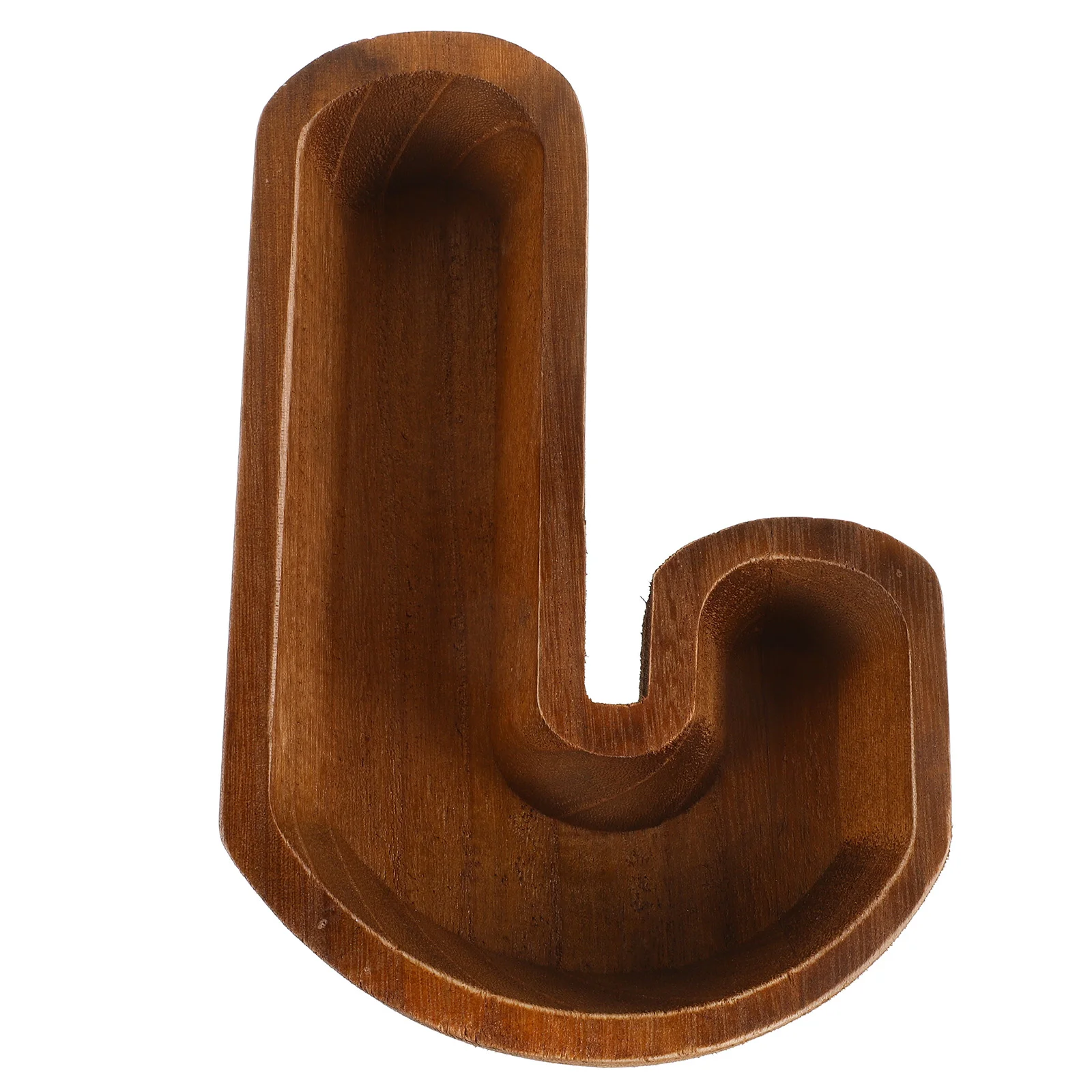 

Christmas Cane Plate Decorative Tray Shape Wood Bowl Desktop Food Decorate Serving